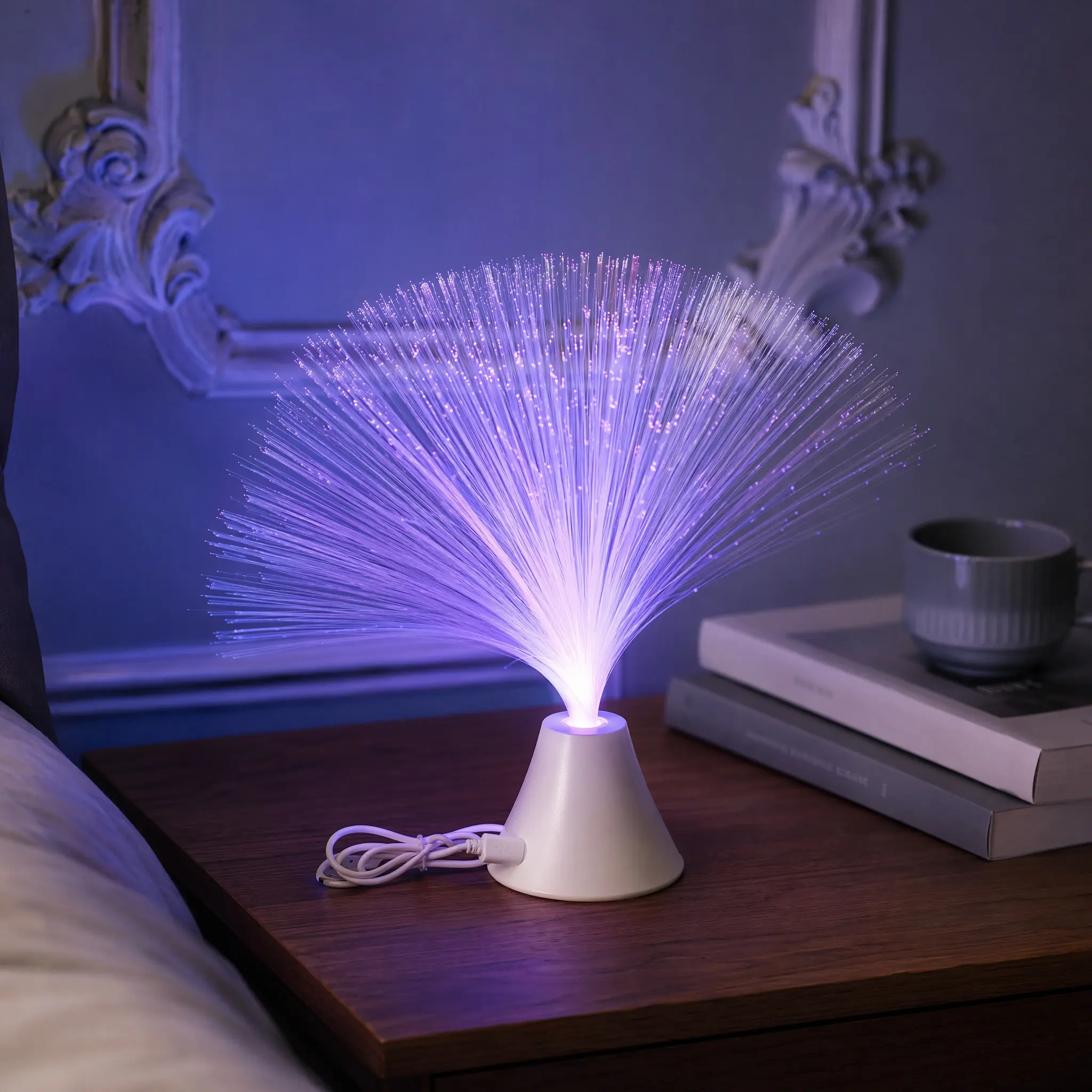 Sky Fiber Optic Light USB Powered Color Changing Night Lamp Calming Mood Light for Bedroom Living Room Desktop Decor