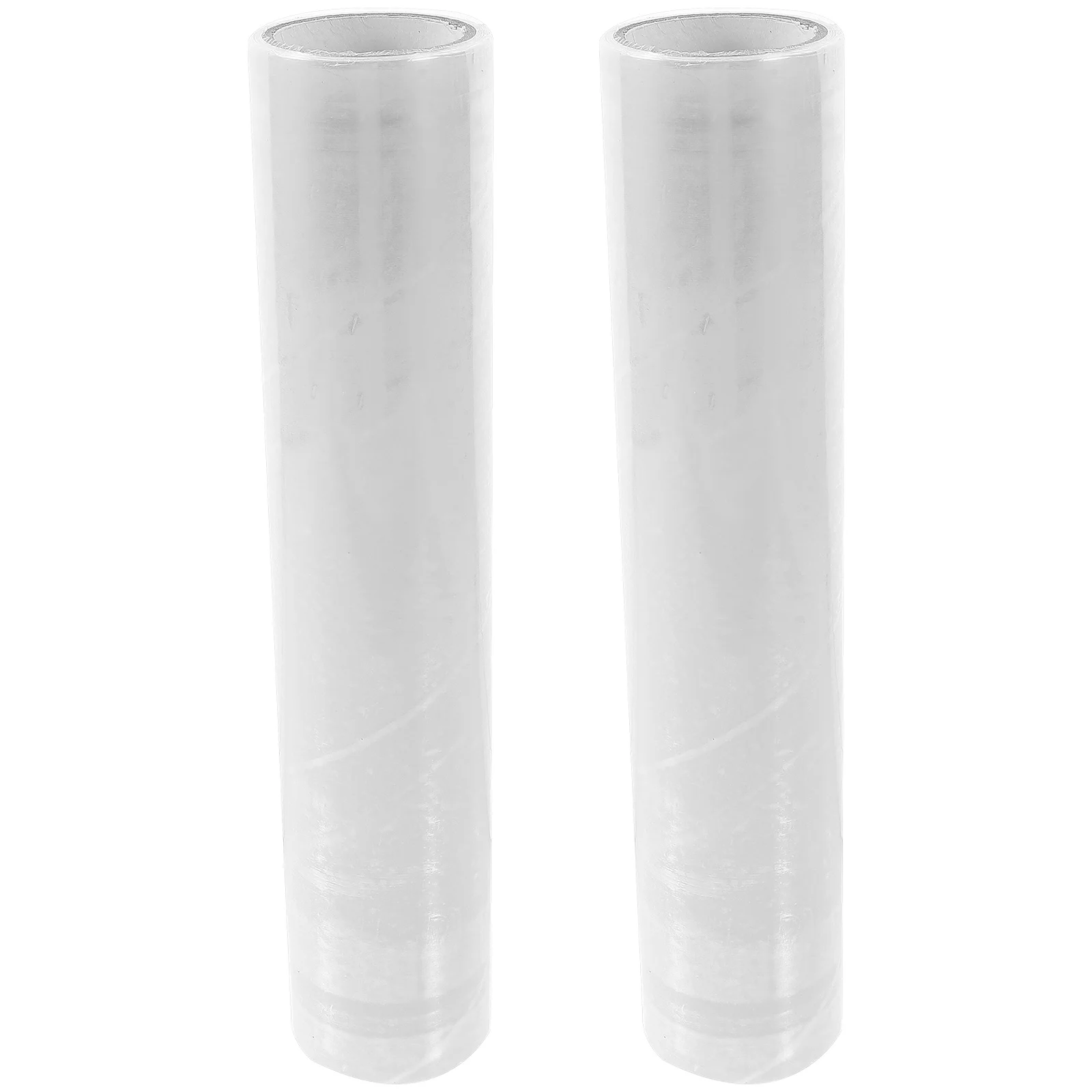 

2pcs 2 Rolls 25Cmx45 Disposable Pe Food Cling Wrap Clear Film With Cutter Food Save Wrap For Kitchen Restaurant Use