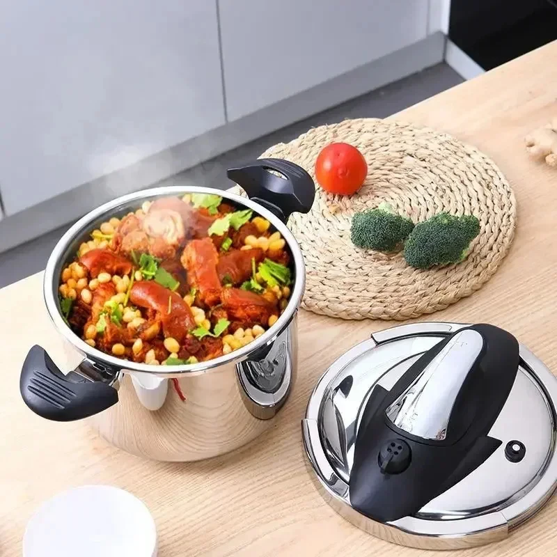 100kpa 6L Pressure Cooker Multi-function 304 Stainless Steel Explosion-proof General Use for Gas and Induction Cooker