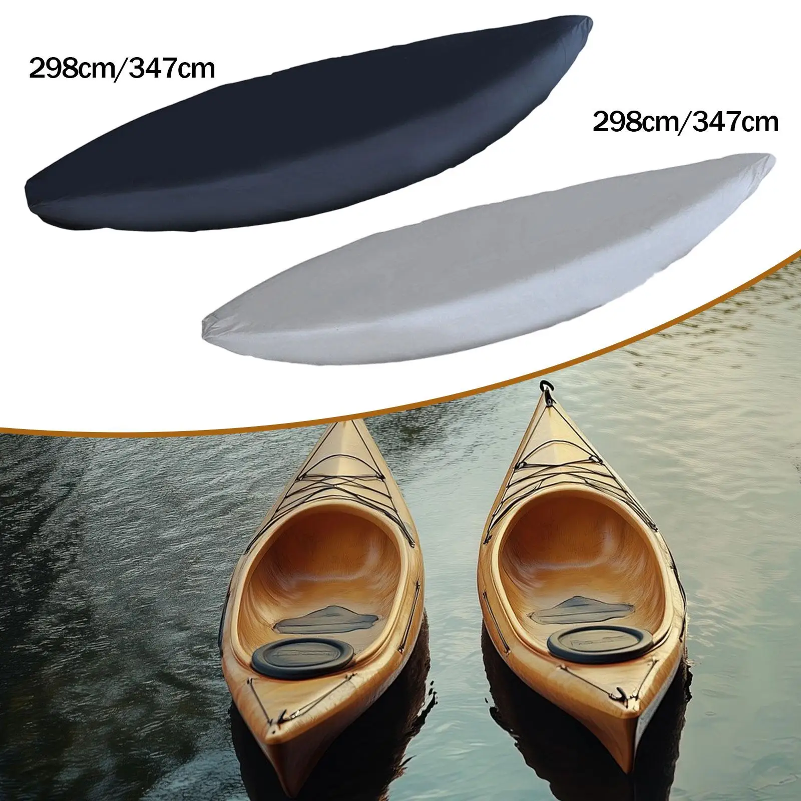 Sleek Minimalist Appearance Boat Cover Oxford Fabric Kayak Protector Heavy Duty Tear Resistant Canoe Outdoor Storage