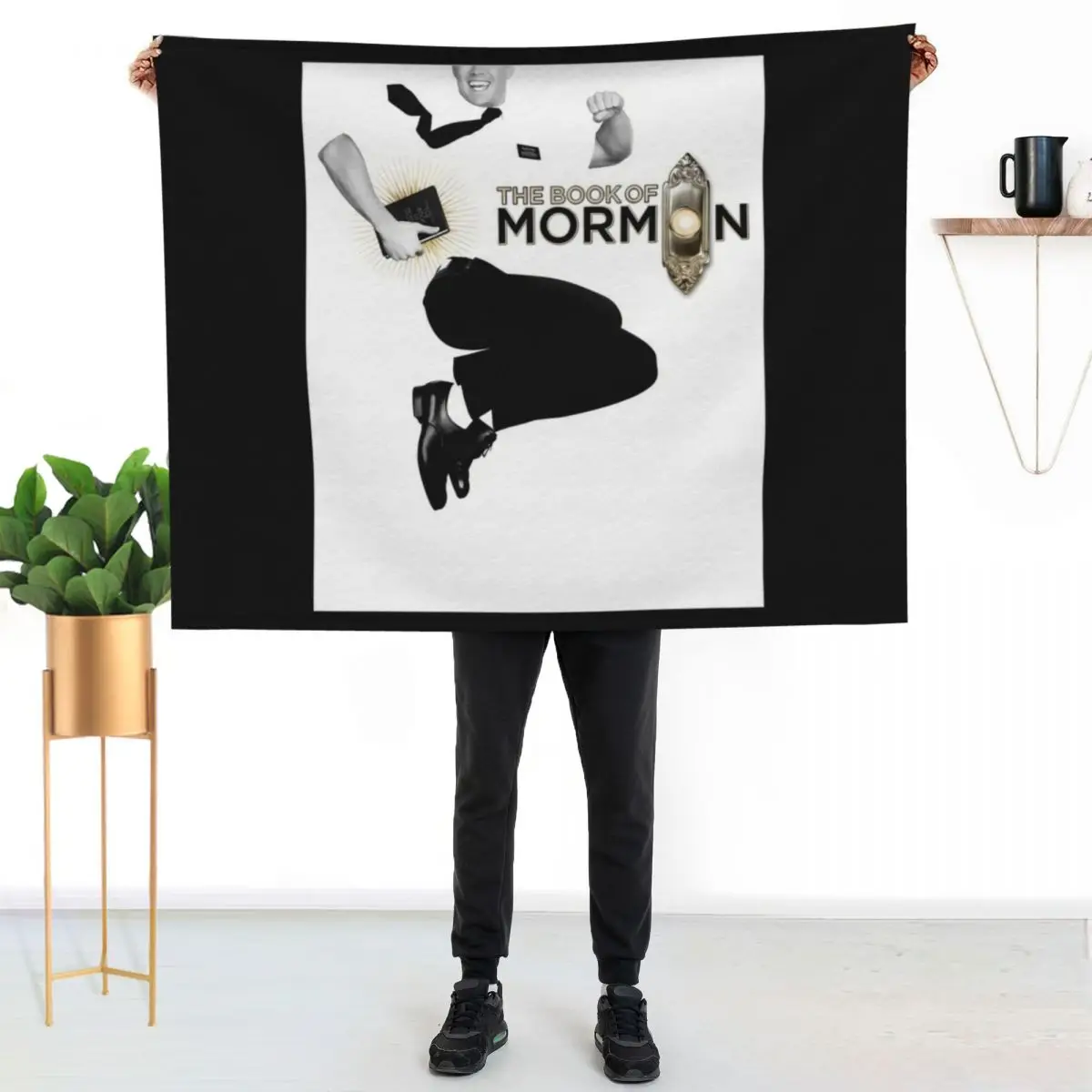 

Book Of Mormon Poster Throw Blanket Cozy Microfiber Throw Blanket for Home Bedroom