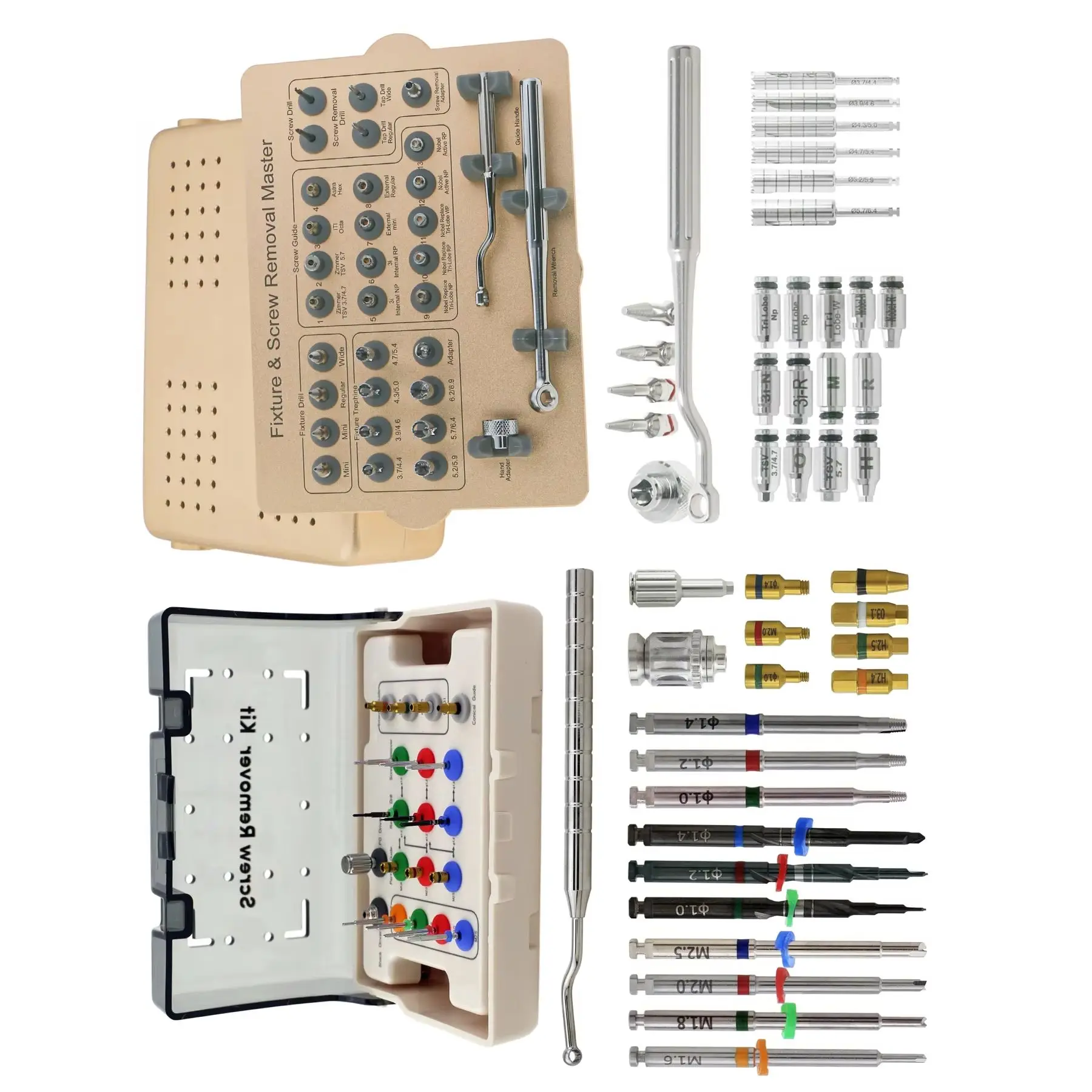 Surgical Implant Fixture & Fractured Screw Removal Kit FSRK-02 NeoBiotech