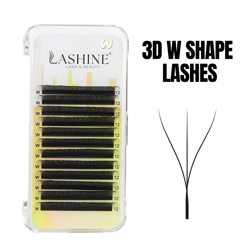 Lashine YY 3D 4D 5D 6D W شكل لاش المشجعين مسبقة الصنع رمش تمديد فو المنك الطبيعي لينة البرسيم لاش Cilio حجم رمش #5
