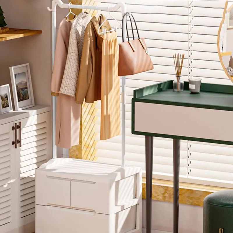 Furniture Living Room Steel Shelf Hanger Clothes Floor Standing Commodes Closet Rack Hangers Iron Rack Para Ropa Luxury Coats image 2