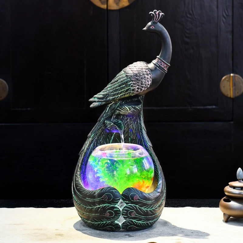 

Peacock Lucky Feng Shui Creative Living Room Home Decorations