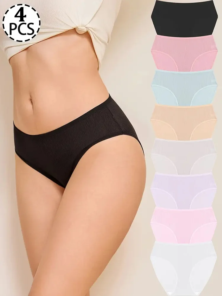 

4 шт./компл. женские сексуальные сетчатые трусы, удобные эластичные сексуальные полупрозрачные трусики во французском стиле, женское нижнее белье, дышащее нижнее белье