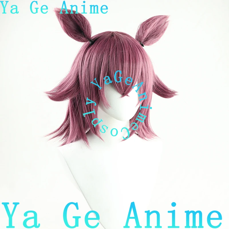 Uma musume bonito derby sakura cameo o peruca cosplay com orelhas e cauda cavalo corrida menina jogo realidade mostrar personagem peruca