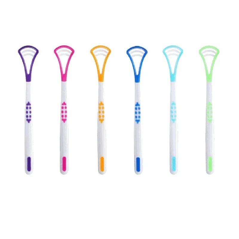 1PCS/4CPS Portable Tongue Coating Brush, Tongue Coating Cleaner to Remove Bad Breath, Silicone Tongue Scraper