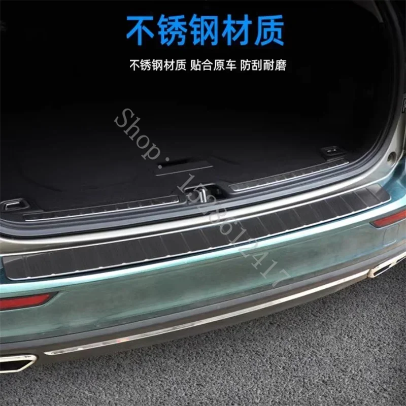 ل فولفو V60 V60/CC 2020 2021 2022 ~ 2025 الفولاذ المقاوم للصدأ واقي مصد السيارة الخلفي حامي عتبة الباب لوحة بالية اكسسوارات السيارات #6