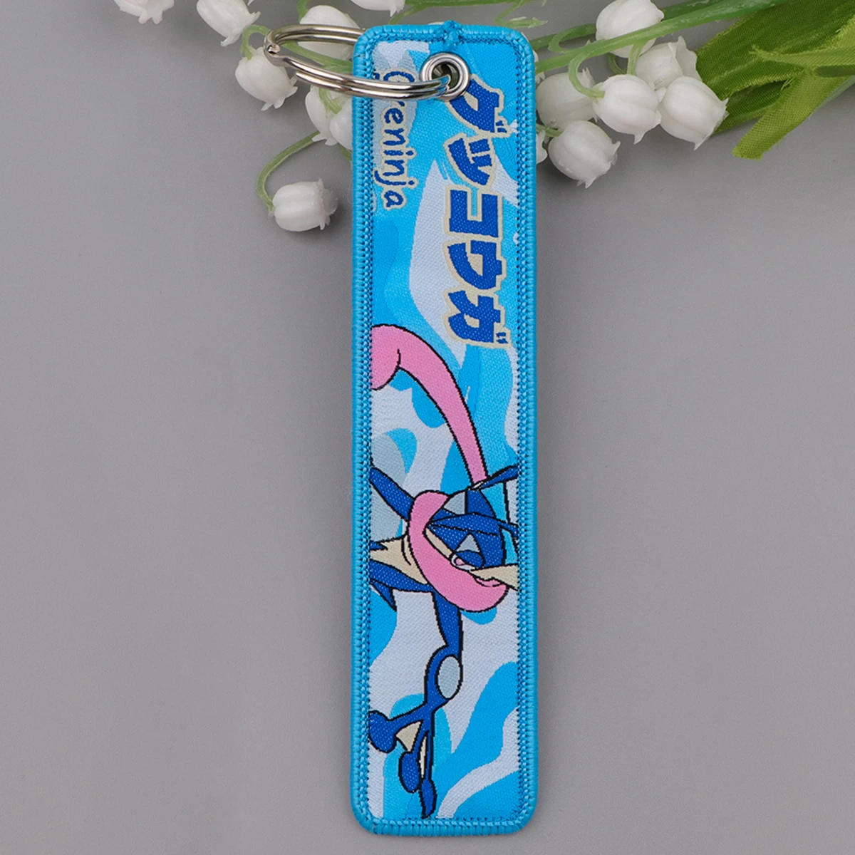 Japanese Anime Game Monsters Embroidery Jet Tag Key Fobs Holder Key Tag Women Men Key Ring Keychain for Motorcycles view 5