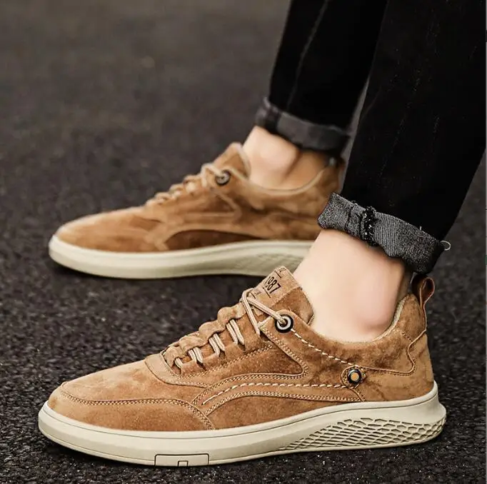 

Spring Casual Men's Loafers Genuine Leather Outdoor Flat Fashion Sneakers plus Size Available New Arrivals for Men