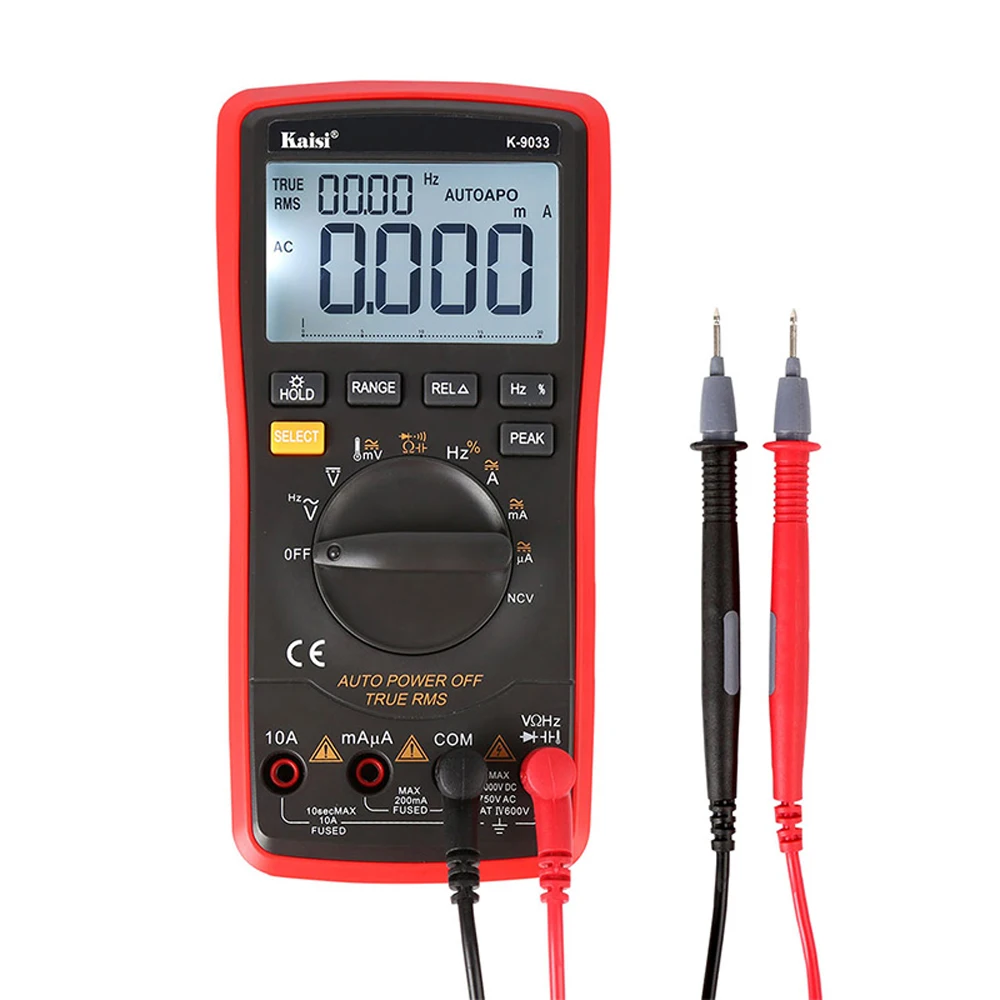 Kaisi High Precision Digital Multimeter Automatic Measuring Range 20000 Count Capacitance Table For Phone Repair Measurement