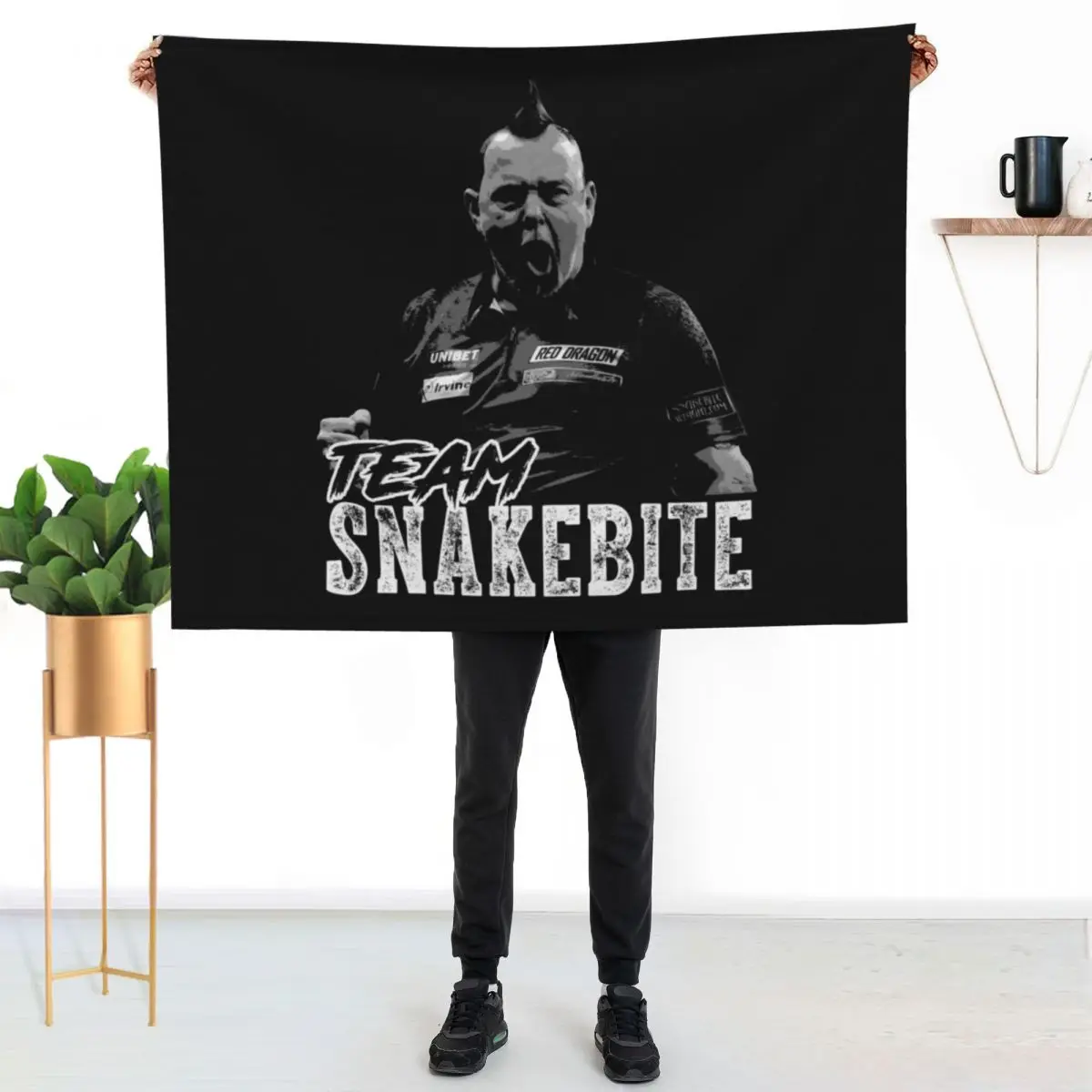 Peter Wright PDC 2022 Throw Blanket Warm Decoratives Hairys sofa bed Decorative Sofas For Baby Blankets