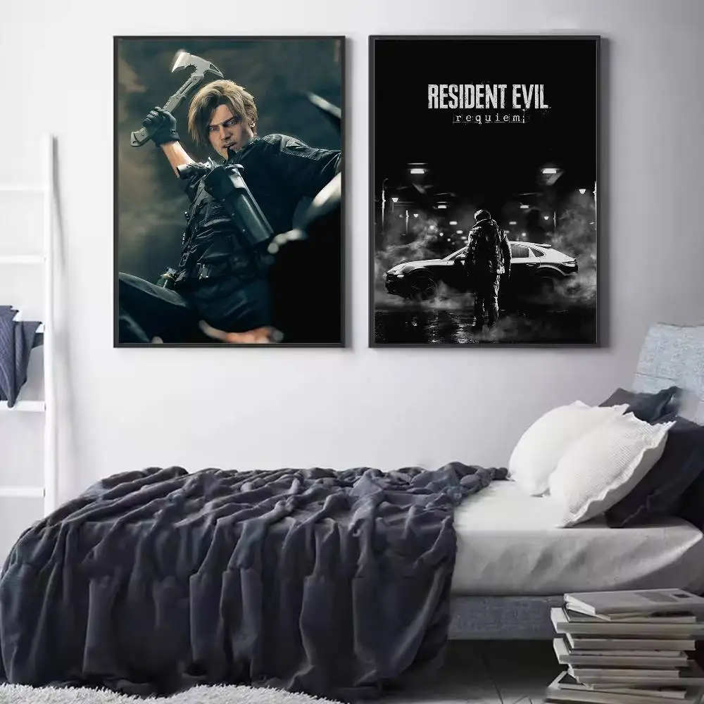 R-Resident E-Evil-9 R-Requiem Game RER Poster Versatile HD Waterproof Wall Art Self-Adhesive Decor for Any Space Ideal Gift