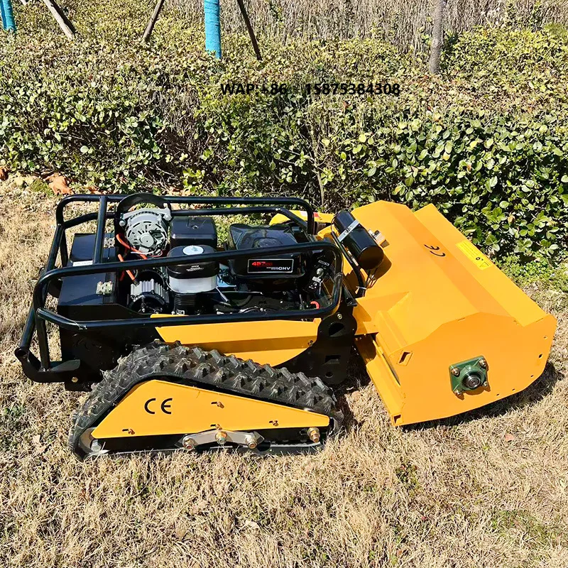 Remote Flail Lawn Mower with 32-Y Blades Engine Robot Grass Cutter Forestry Mulcher