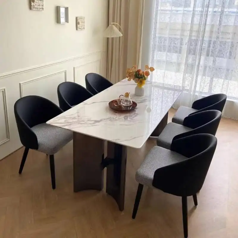 Silla De Comedor De lino De tela, diseño moderno nórdico, cómoda silla De Comedor, Sillas De Comedor De lujo, muebles para el hogar