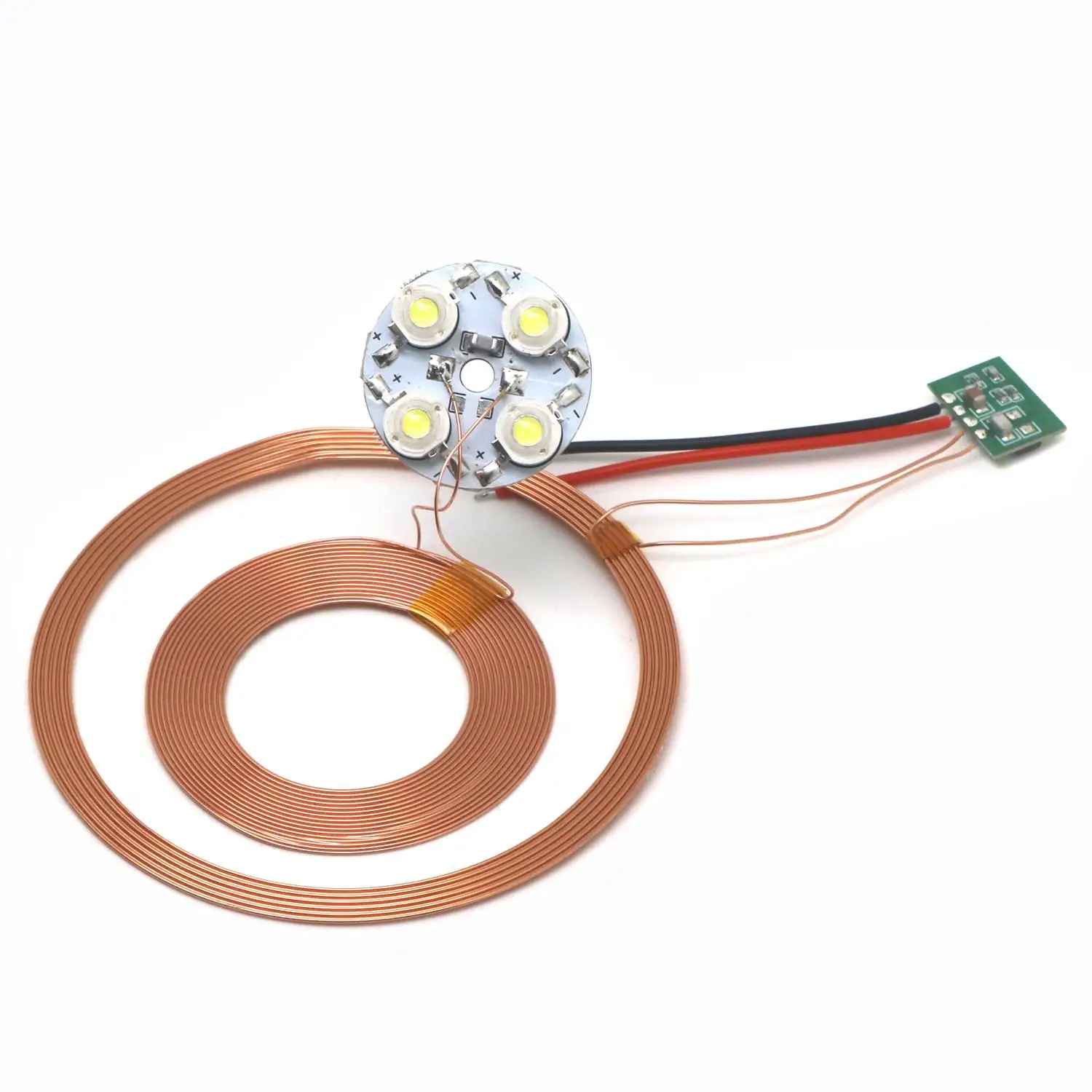 DC 12V Maglev Wireless Power Supply Module 80mmTransmitter Coil & Receiver Light Coil Induction Levitating LED Lamp, DIY Decor