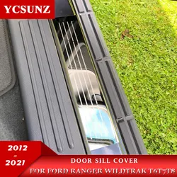 SS Door Sill Threshold For Ford Ranger Wildtrak T6 T7 T8 2012 2013 2014 2015 2016 2017 2018 2019 2020 2021 Car Accessories