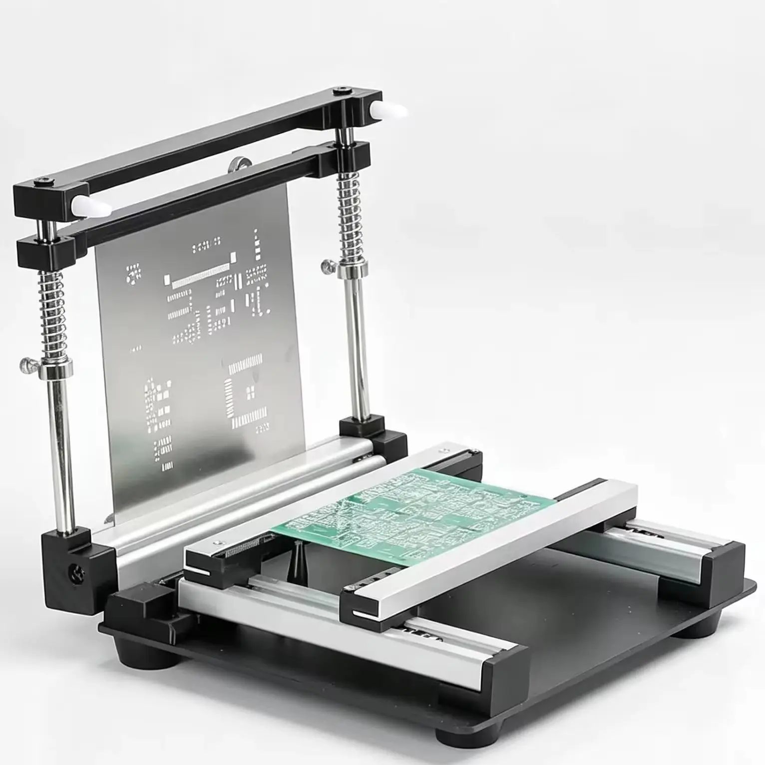 SMT Stencil Printer Manual Solder Paste Printing Machine 20x20cm Steel Stencil Workbench for PCB Assembly