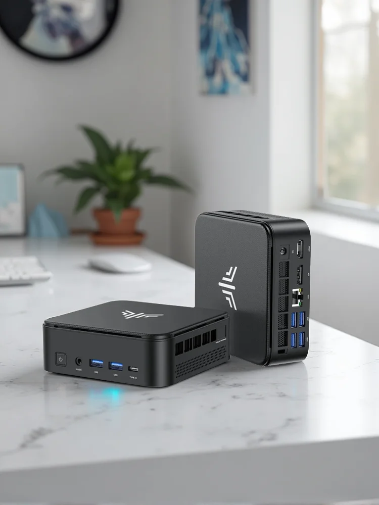 Mini-PC AMD R7 7735HS 24GB LPDDR5 1TB PCIe3.0 SSD Max 4.75GHz Dreifach-4K-Display WiFi6 BT5.2 Win11 Pro für Zuhause, Büro und Gaming