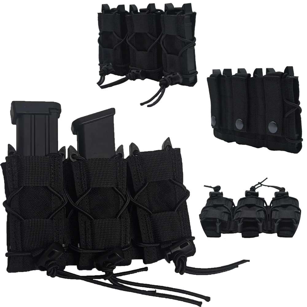 Dul9 mm-Poudres de chargeur de odorà double ou triple pile, étui Molle Mag, lampe de poche de chasse, support de torche EDC