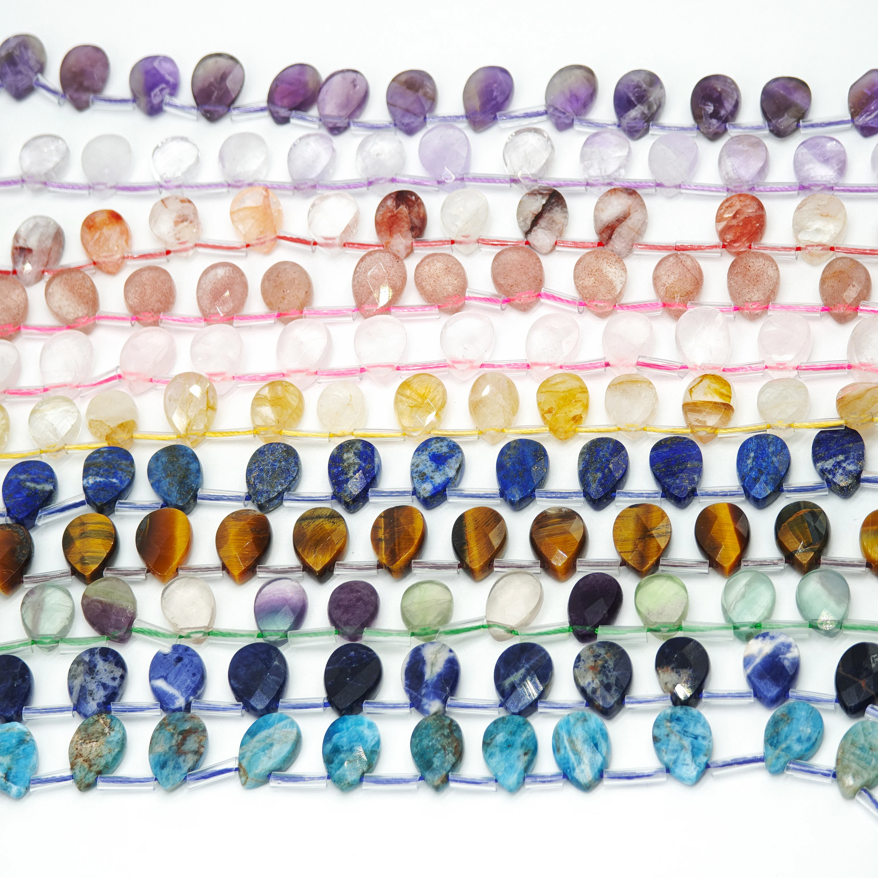 irregular natural yellow tiger's eye stone strawberry quartz healing stones accessories for DIY jewelry earrings