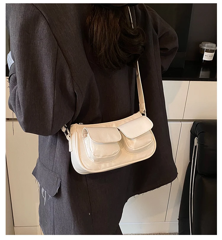 

Elegant Women Leather Luxury Classic Designer Fashion Shoulder Tote Bag Crossbody Handbag For Chic Modern Outings