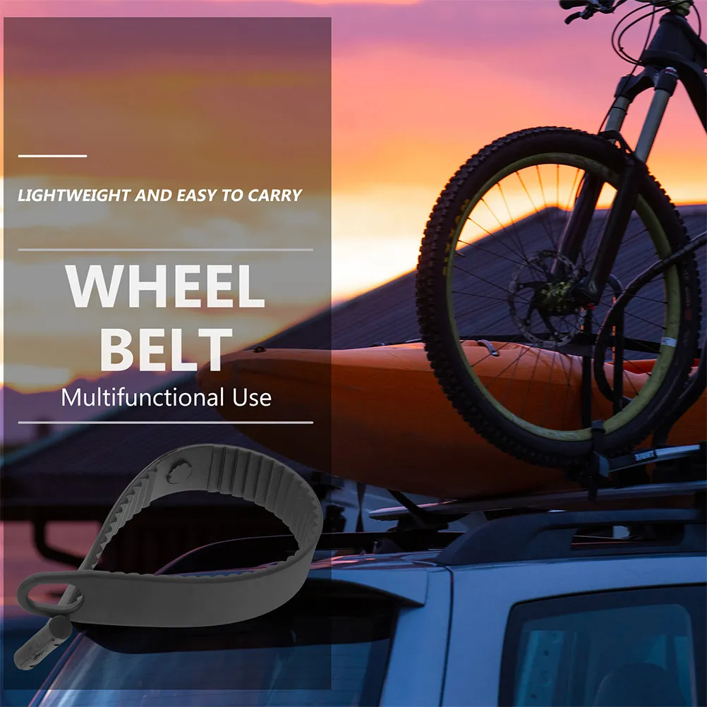 2Pcs Sturdy Non-Slip Rubber Straps Bike Mounting Fixation Belt for Cycling Motorbike Travel Outdoor Storage Securing Light Cargo