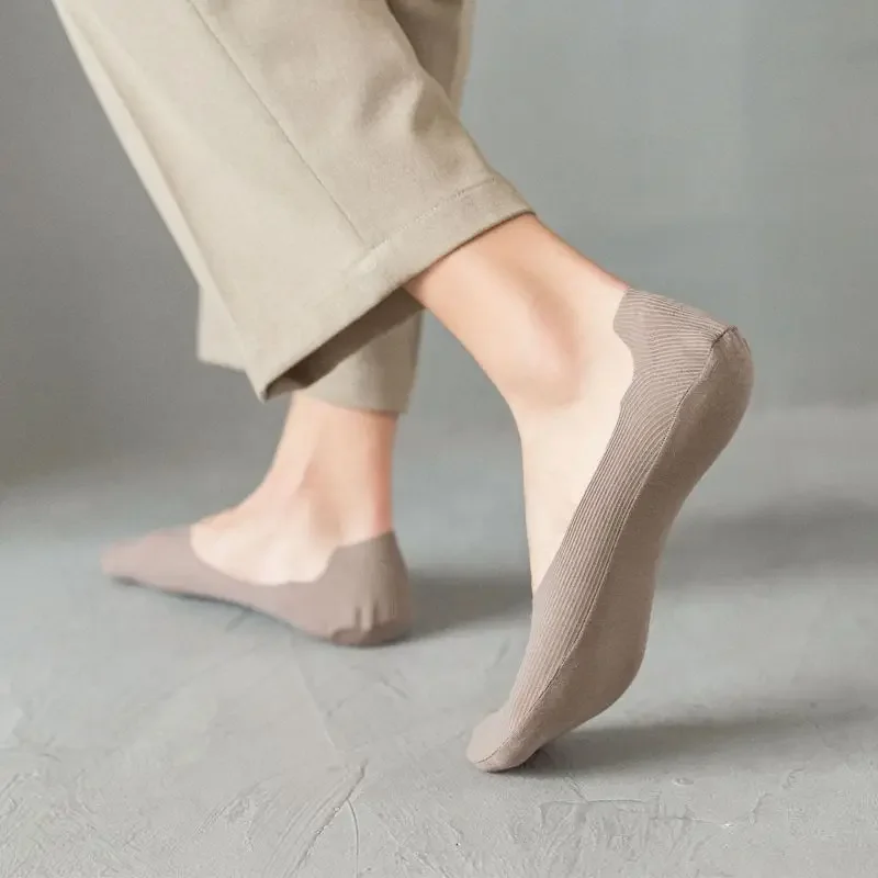 

Thin Socks For Men Summer Cotton Sole Invisibility Anti-Slip Short Socks Solid Color Leisure Ventilate Low Tube Men'S Stockings