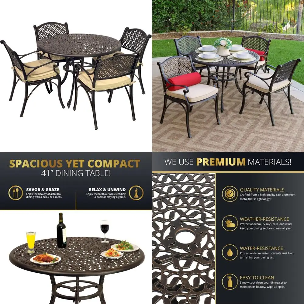 3-pieces outdoor dining table with 2 benches, patio dining set with unique top texture, acacia wood top & steel frame, all weath
