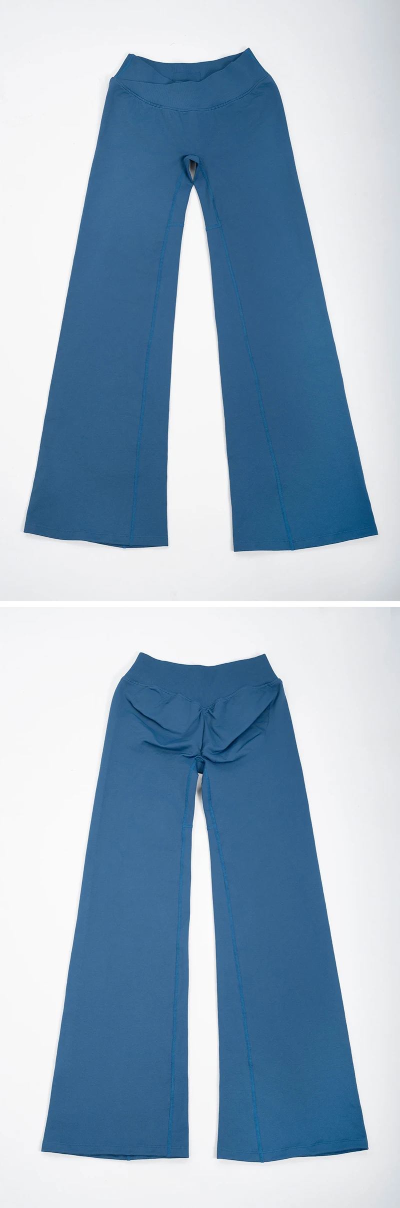 Vision Flares Damen Nahtlose Gym-Yoga-Hose mit hohem Kreuzbund, modische Sportleggings, Fitness-Workout-Hose mit weitem Bein – Detail 33