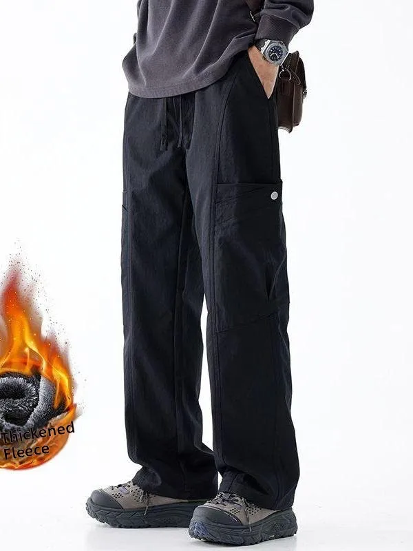 

Брюки рабочие Thiened Fce, повседневные, свободные, прямые, осенне-зимние, ветрозащитные, модный бренд