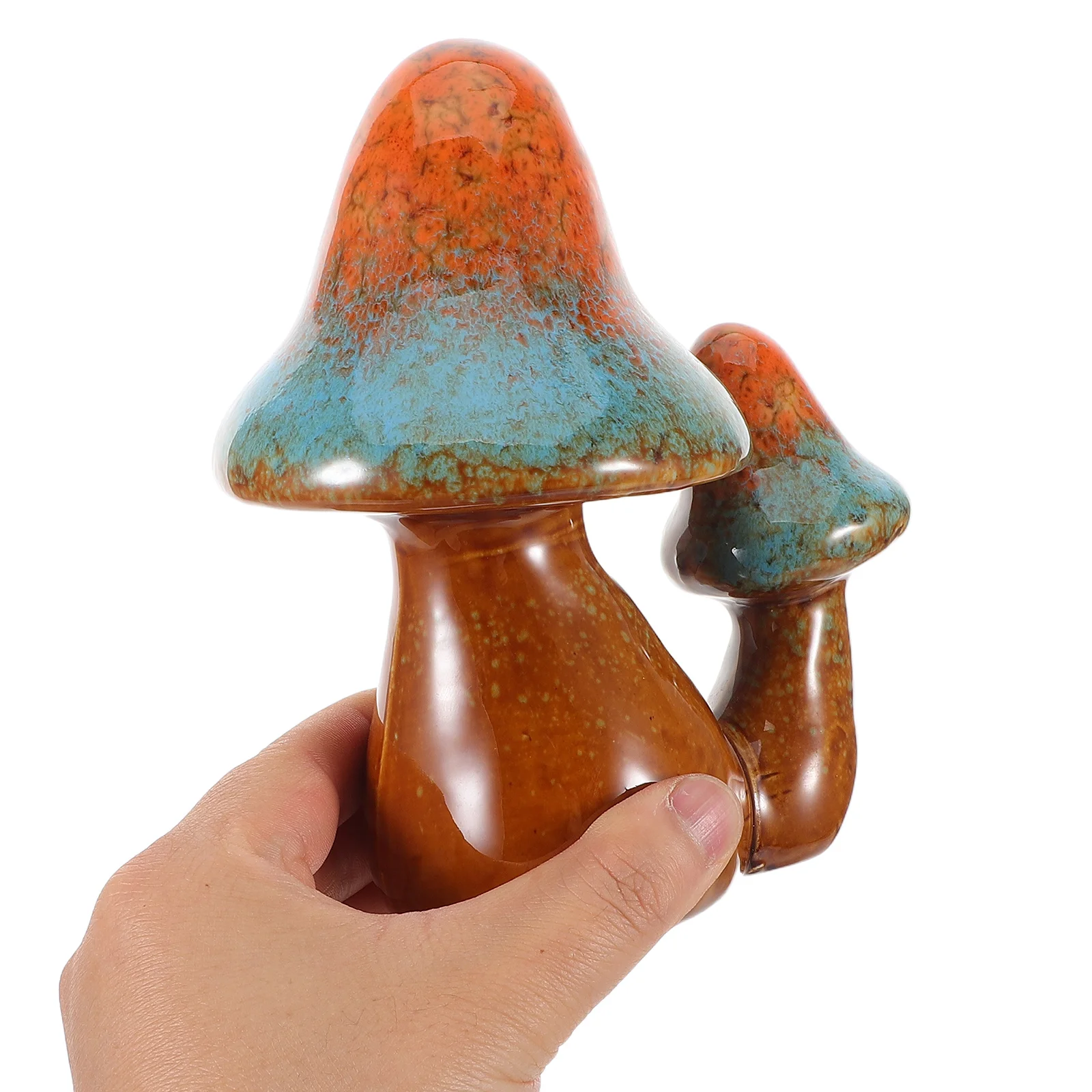 

Ceramic Mushroom Garden Ornaments Durable Colorful Lawn Statues for Indoor Outdoor Flower Pot Decorations Mushroom Sculptures