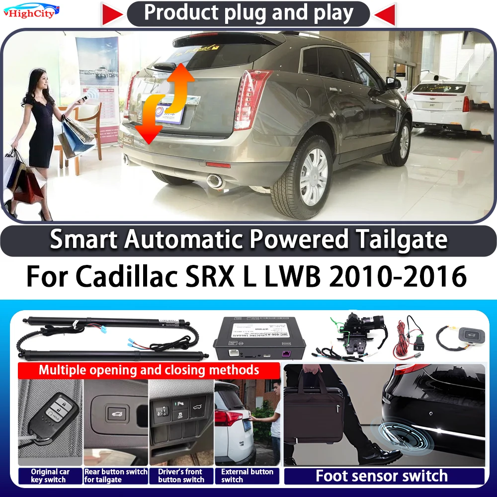 For Cadillac SRX L LWB 2010-2016 OEM Smart Automatic Powered Tailgate Key Control Trunk Lift Close Kit Electric Power Tailgate