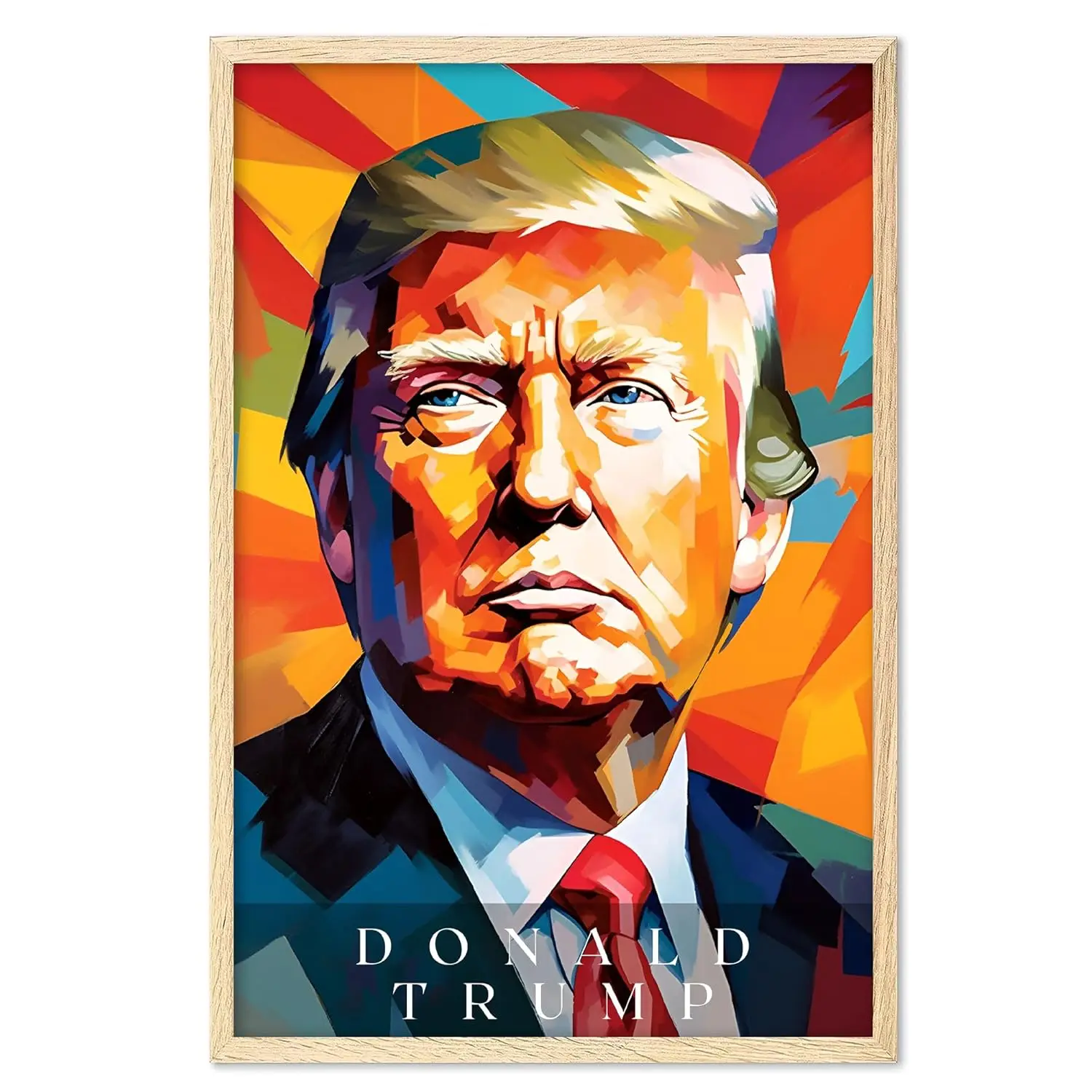 Póster patriótico de Donald Trump, arte de pared de los jefes de EE. UU., decoración de la historia de EE. UU. Para la Oficina, el hogar, sala de estar, sin marco, Donald Trump Prin