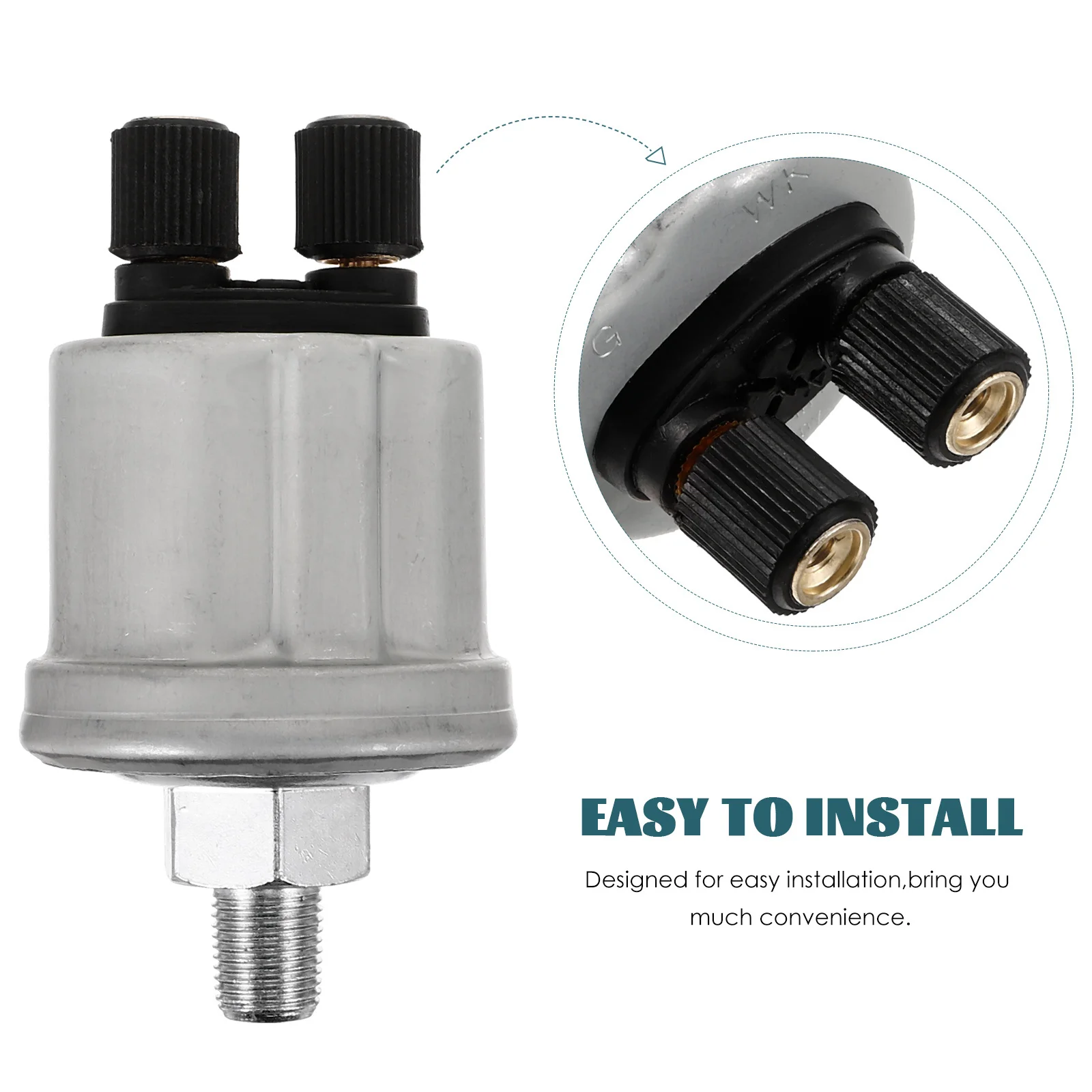 

Oil Pressure Sensor Durable Solid Metal Engine Oil Pressure Sender Accurate Measurement for Automotive Generator Car Accessory