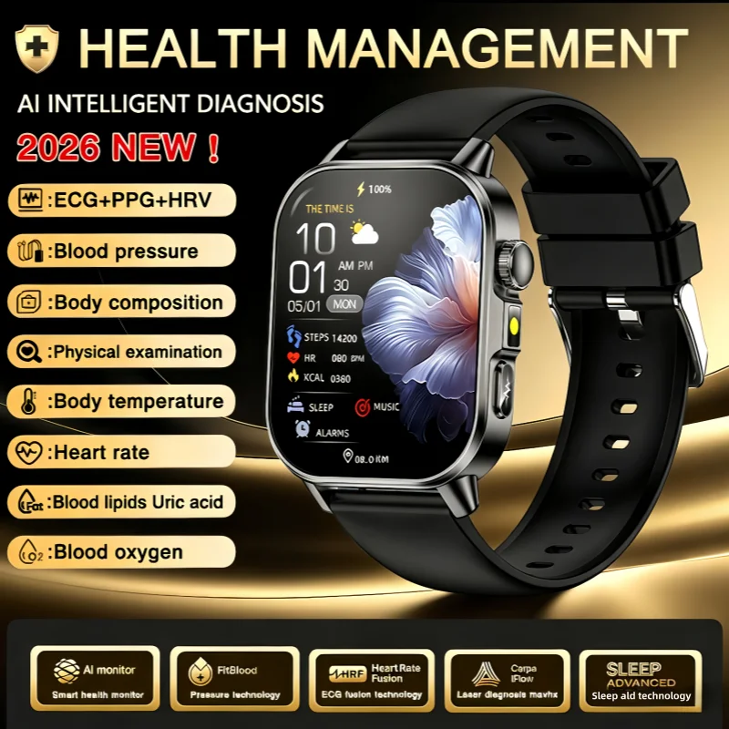 

Новые умные часы 2026 года с точным измерением показателей здоровья: ЭКГ+ППГ, уровень мочевой кислоты, артериальное давление, липиды крови, звонки по Bluetooth. Совместимы с iOS и Android.