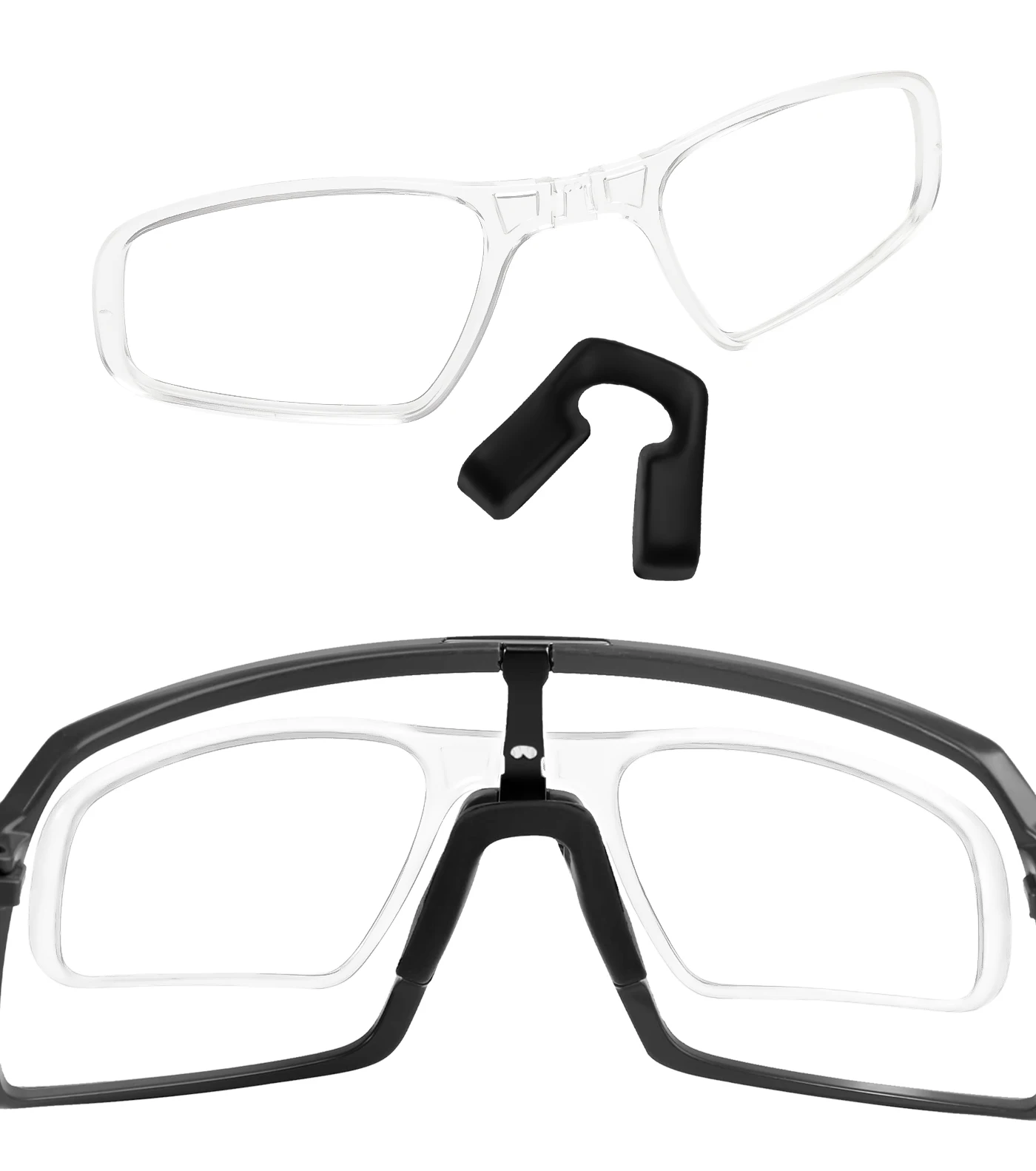 Insert Clip-On RX Adaptor Lens Carrier & Large Nosepad for Oakley Sutro OO9406 OO9406A OO9462 OO9463 OO9463A OO9465 OO9496