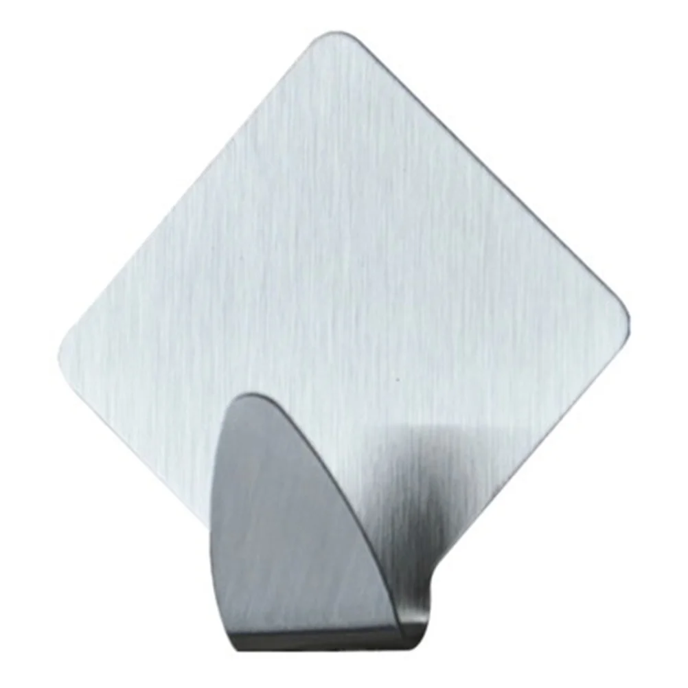 

6Sets Modern Design Stainless Steel Hooks Easy Install Remove Kitchen Bathroom Hanging Storage Solution Kitchen Hooks