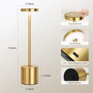 Rechargable Touch Metal Table Lamp, Creative Light Light, Simple Bar, Outdoor Decoration, Night Light, 3 Colors 12 Main Sales Color Lamp - №10