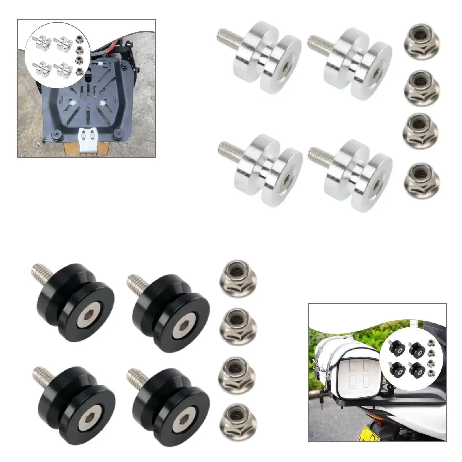 Motor Tail Bag Mount Kit Quick Release Aluminum Base Buckle Luggage Box Fastening Part for Motorcycle