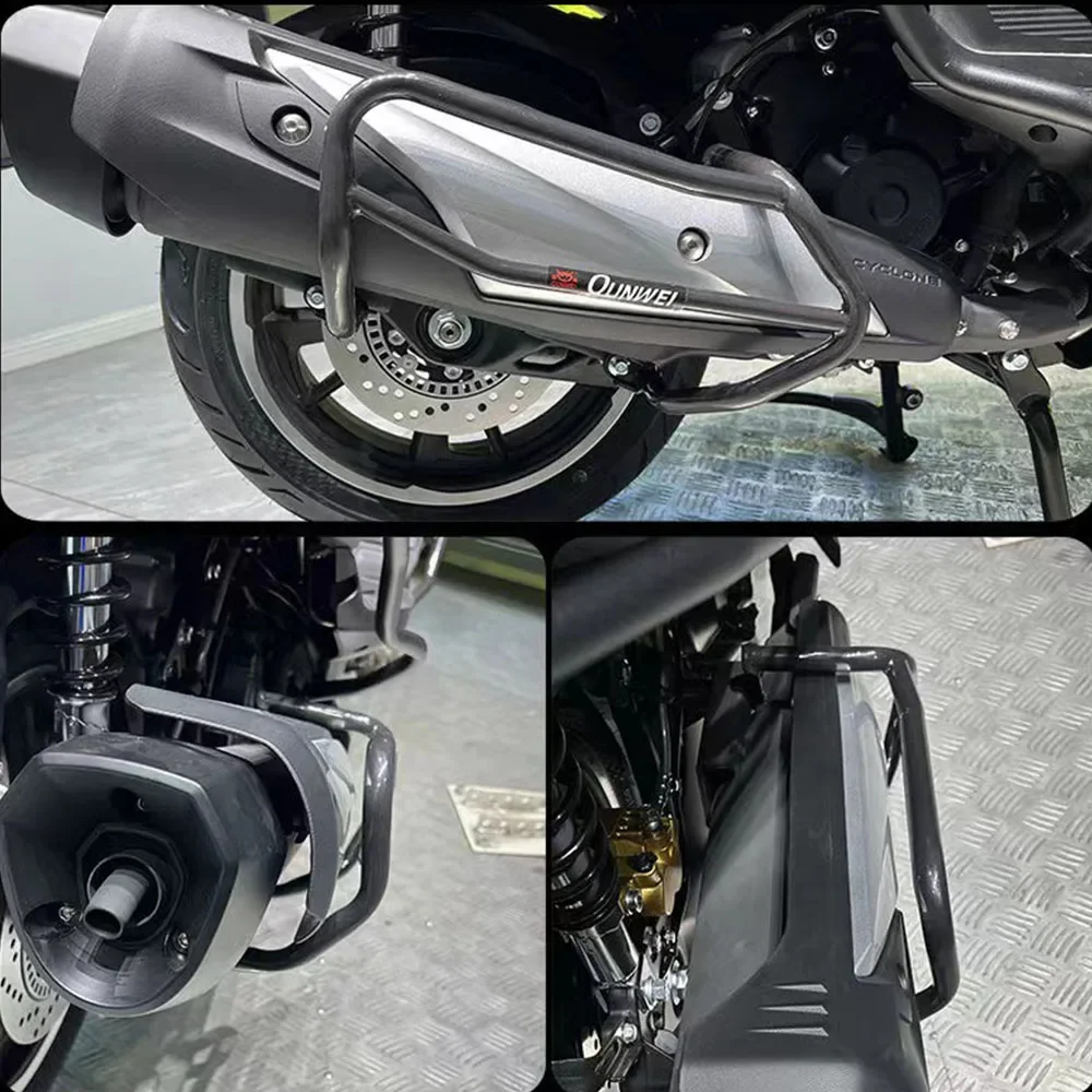 Motorcycle Exhaust Guard, Muffler, Bumper, Anti-side fall, Suitable For Zongshen Cyclone RT3 Cyclone RT3