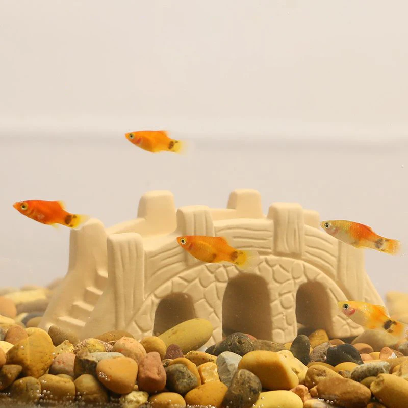 Fish Tank Ceramic House Aquarium Decoration Fish Shrimps Shelter House Pottery Scorpion House Canister Stone Cave Ornament