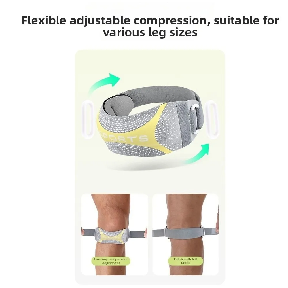 Shock Absorption Patella Belt Breathable Sweat-Wicking Knee Protection Strap Knee Protection Thickened Patellar Support Strap
