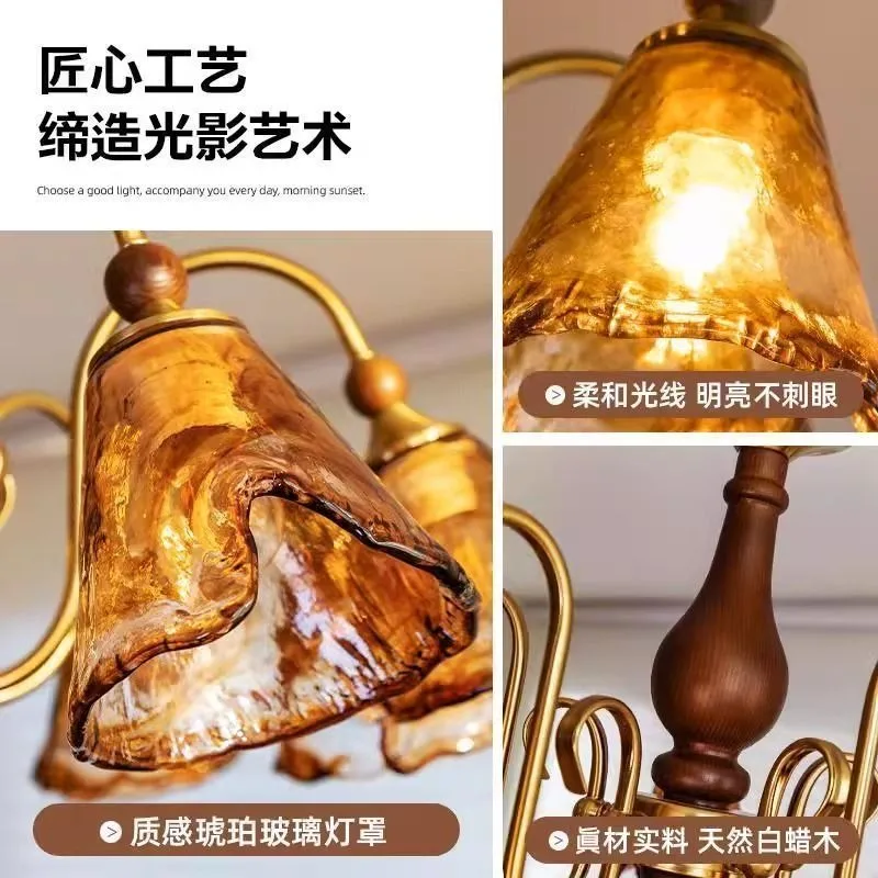 Candelabro de salón medieval francés, candelabro de cristal