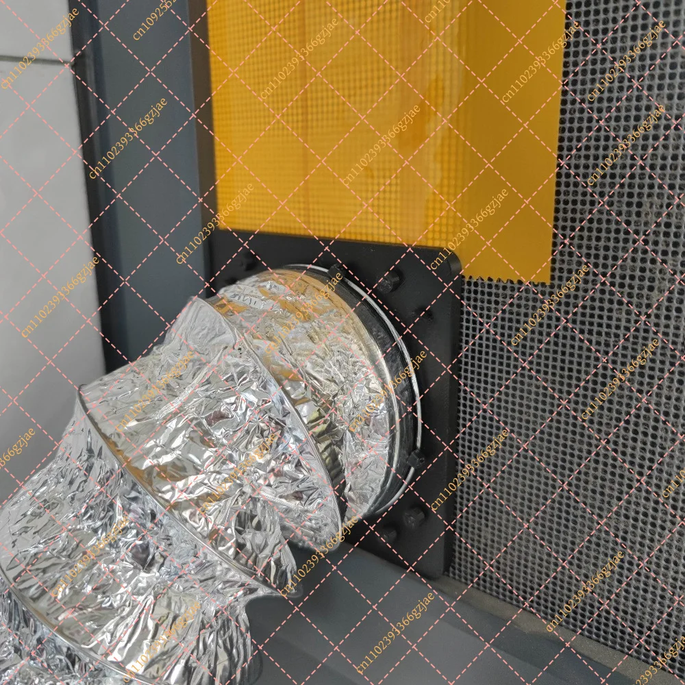 3D printer, model negative pressure spraying box, screen window magnetic suction outer exhaust, exhaust joint modification