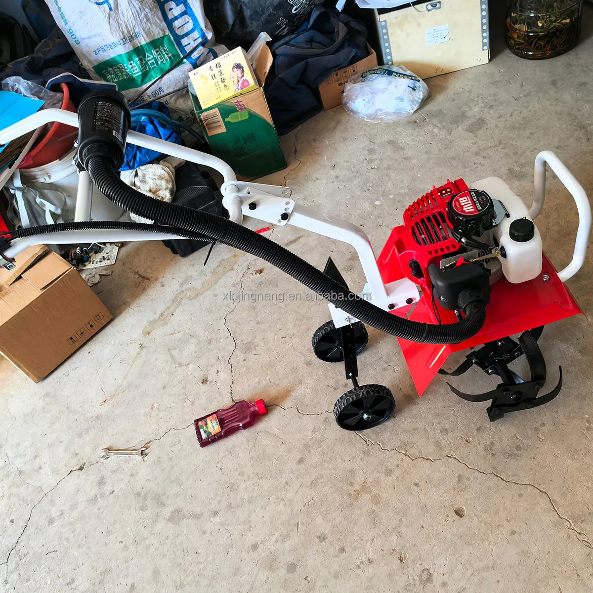 Powerful 2 Stroke Gas-oline Tiller Hand Push Garden Cultivators/ Multifunctional Rotary Cultivators Tiller for Farm