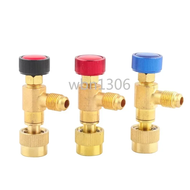 Household air conditioner fluoride safety valve add liquid refrigerant  R410 switch R22 safety valve pure copper