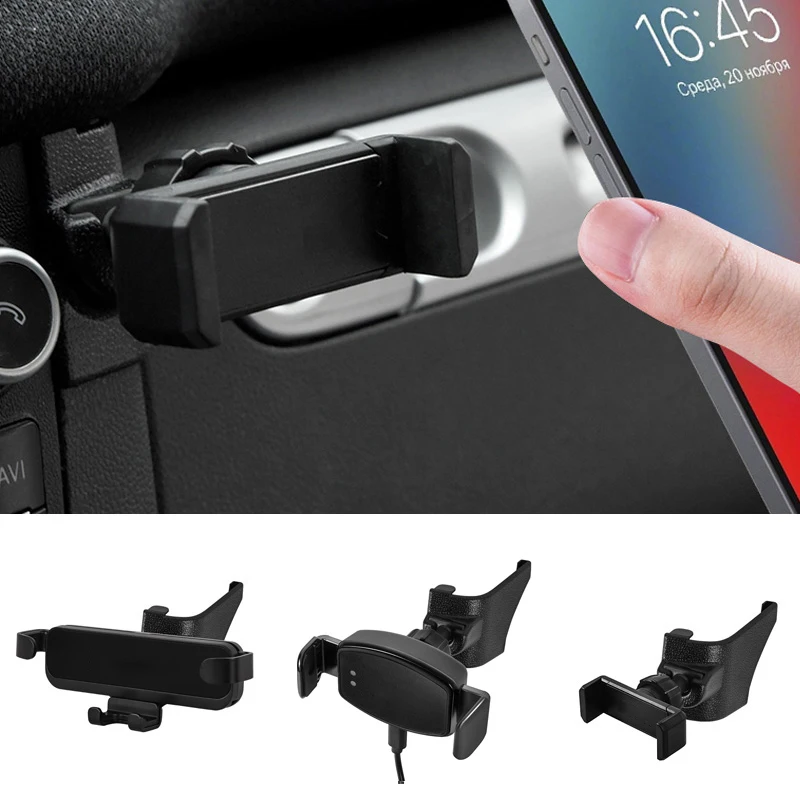 

for Smart Fortwo Forfour 451 Car Charger Magnetic Phone Holder Automatic Sensor Phone Holder 15W Fast Wireless Phone Support