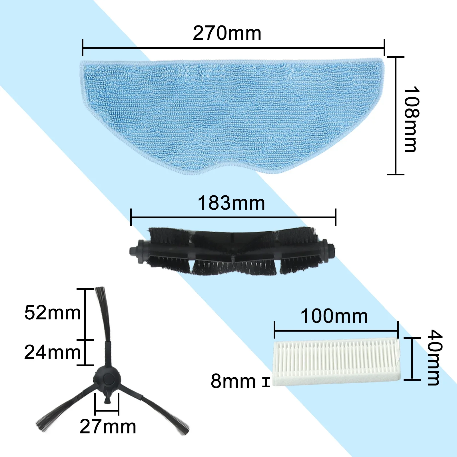 Elevate Your Cleaning Routine with For Tefal For XPlorer Serie 75 S+ Replacement Parts Side Brush Filter Mop Cloth Main Brush